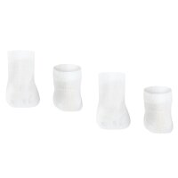 FALKE childrens sneaker socks, 2-pack - Happy, short socks, single-coloured White 23-26