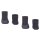 FALKE Kinder Sneakersocken, 2er Pack - Happy, Kurzsocken, einfarbig Schwarz 27-30