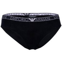 EMPORIO ARMANI Womens briefs, 2-pack - ESSENTIAL STUDS LOGO, Briefs, Cotton Stretch Black XS (X-Small)