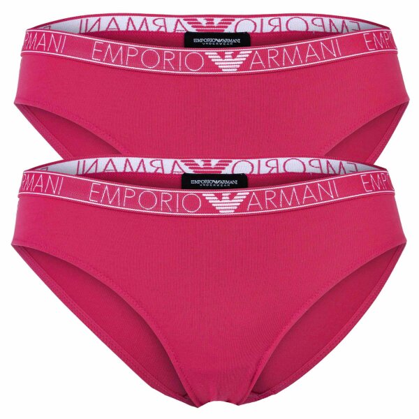 EMPORIO ARMANI Womens briefs, 2-pack - ESSENTIAL STUDS LOGO, Briefs, Cotton Stretch Pink S (Small)