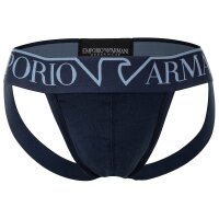 EMPORIO ARMANI Herren Jockstrap - MEGALOGO, Jocks, Tanga Slip, Stretch Cotton Blau XL