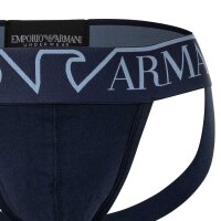 EMPORIO ARMANI Herren Jockstrap - MEGALOGO, Jocks, Tanga Slip, Stretch Cotton Blau XL