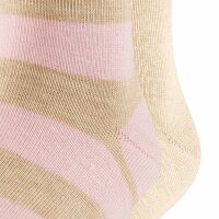 FALKE childrens socks, 2-pack - Happy Stripe, short socks, striped Light pink/Beige 23-26