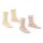 FALKE Kinder Socken, 2er Pack - Happy Stripe, Kurzsocken, gestreift Rosa/Beige 23-26