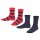 FALKE Kinder Socken, 2er Pack - Happy Stripe, Kurzsocken, gestreift Blau/Rot 27-30