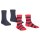FALKE Kinder Socken, 2er Pack - Happy Stripe, Kurzsocken, gestreift Blau/Rot 27-30