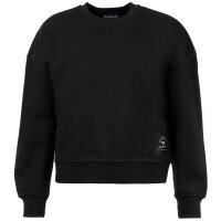 EMPORIO ARMANI Damen Sweatshirt - ICONIC TERRY, Crew Neck, Rundhals, Cotton-Mix Schwarz L