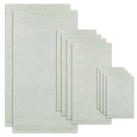 Villeroy & Boch Handtuch Set, 10-tlg. - One, 2x Duschtuch, 4x Handtuch, 4x Gästetuch Grün (Salbei) Set