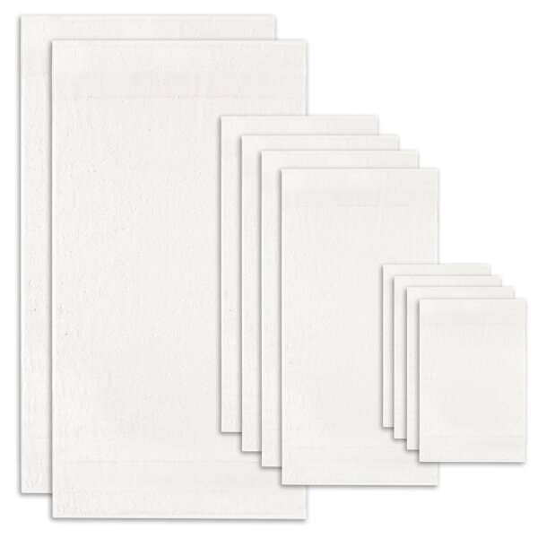 Villeroy & Boch Handtuch Set, 10-tlg. - One, 2x Duschtuch, 4x Handtuch, 4x Gästetuch Weiß Set