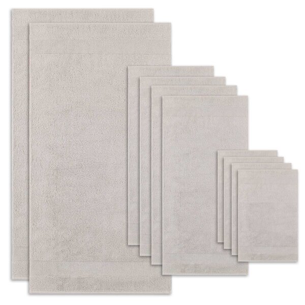 Villeroy & Boch towel set, 10-piece - One, 2x shower towel, 4x hand towel, 4x guest towel Light grey Set