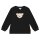 Steiff Kinder Sweatshirt - Teddy-Applikation, Cotton Stretch, uni Schwarz 128