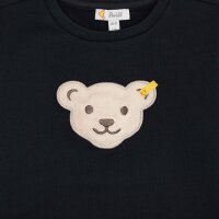 Steiff childrens sweatshirt - teddy appliqué, cotton stretch, uni Black 92