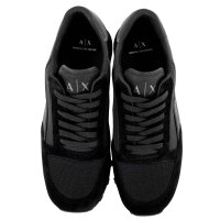 A|X ARMANI EXCHANGE Herren Sneaker - Turnschuh, Low, Retro, Logo, Leder/Textil Schwarz EU 44