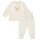 Steiff baby sweatsuit, 2-piece - homewear, set, long, striped, teddy motif Beige/White 74