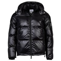 A|X ARMANI EXCHANGE Herren Daunenjacke - Steppjacke mit Kapuze, Reißverschluss Schwarz XL