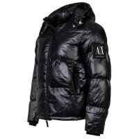 A|X ARMANI EXCHANGE Herren Daunenjacke - Steppjacke mit Kapuze, Reißverschluss Schwarz XL