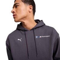 PUMA Mens Hoodie - BMW Motorsport Hoodie, fleece, logo, single-coloured Grey XL (X-Large)