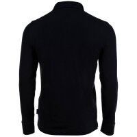 A|X ARMANI EXCHANGE Herren Langarm-Poloshirt - Knopfleiste, Pique, Cotton Stretch Marine S
