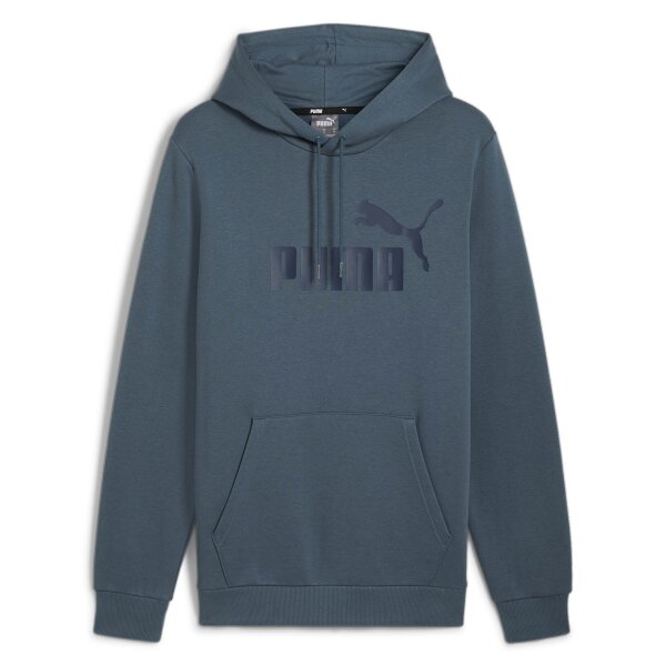 PUMA Mens Hoodie - ESS Big Logo Hoodie FL, Hood, Logo Grey (Gray Skies) S (Small)