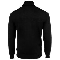A|X ARMANI EXCHANGE mens knitted jumper - virgin wool, V-neck, logo, plain Black M (Medium)