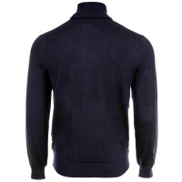 A|X ARMANI EXCHANGE mens knitted jumper - virgin wool, V-neck, logo, plain Blue XL (X-Large)