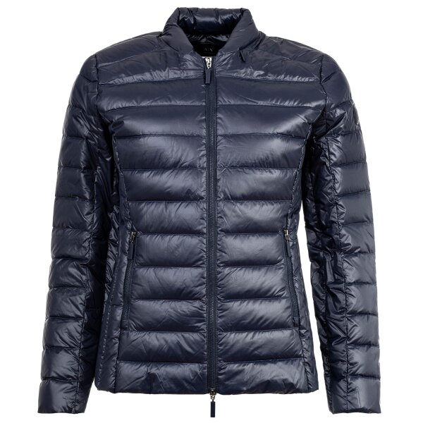 A|X ARMANI EXCHANGE Damen Daunenjacke - Steppjacke, Reißverschluss, Kapuze im Kragen Blau S