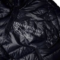 A|X ARMANI EXCHANGE Damen Daunenjacke - Steppjacke, Reißverschluss, Kapuze im Kragen Blau S
