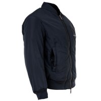 A|X ARMANI EXCHANGE mens bomber jacket - blouson, zip, baseball collar, logo Blue S (Small)
