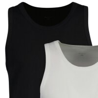GANT mens vest, 2-pack - TANK TOP, round neck shirt, sleeveless, stretch cotton Black/White S (Small)