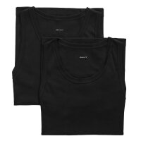 GANT Herren Unterhemd, 2er Pack - TANK TOP, Rundhals-Shirt, ärmellos, Stretch Cotton Schwarz L