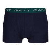 GANT Herren Trunks, 3er Pack - Boxershorts, Cotton Stretch, Logo, einfarbig Blau M