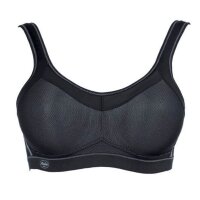 Anita Active Damen Sport-BH - Momentum, Cup-Größe B, Bustier, atmungsaktiv Schwarz 75B