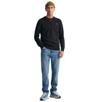 GANT Herren Pullover - CLASSIC COTTON V-NECK, Strickpullover, V-Ausschnitt, Baumwolle Schwarz M