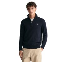 GANT Herren Pullover mit Zip-Kragen - CLASSIC COTTON HALF ZIP, Strickpullover, Baumwolle Blau M