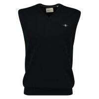 GANT Herren Pullunder V-Neck - CLASSIC COTTON SLIPOVER, Strickpullunder, Baumwolle Schwarz 5XL