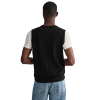 GANT mens V-neck jumper - CLASSIC COTTON SLIPOVER, knitted jumper, cotton Black 5XL (XXXXX-Large)