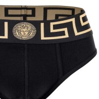 VERSACE Mens Brief - Slip TOPEKA, Stretch Cotton, Solid Color Black S (Small)