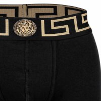 VERSACE Mens Boxer Shorts - TOPEKA, Stretch Cotton, Solid Color Black S (Small)