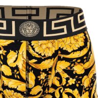 VERSACE Herren Boxershorts - Trunk, Retroshorts, Stretch Cotton, Barocco Muster Schwarz/Gold S