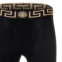 VERSACE Mens long Johns - TOPEKA, Stretch Cotton, Logo Waistband, solid color Black M (Medium)