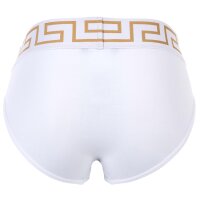VERSACE Herren Slip, 2er Pack - TOPEKA, Baumwolle, einfarbig Weiß M