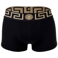 VERSACE Herren Trunks, 2er Pack - TOPEKA, Stretch Cotton, einfarbig Schwarz/Weiß S
