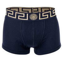 VERSACE Mens Boxer Shorts, 3-Pack - TOPEKA, Cotton, solid color Black/Dark blue/White S (Small)