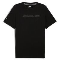 PUMA Herren T-Shirt - AMG Logo Tee, Motorsport, Kurzarm, Logo-Print, Baumwolle Schwarz 3XL