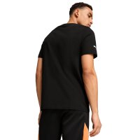 PUMA Herren T-Shirt - AMG Logo Tee, Motorsport, Kurzarm, Logo-Print, Baumwolle Schwarz 2XL