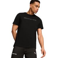PUMA Mens T-Shirt - AMG Logo Tee, motorsport, short sleeve, logo print, cotton Black 2XL (XX-Large)