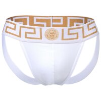 VERSACE Herren Jockstrap - TOPEKA, Jocks, Tanga Slip, Stretch Cotton Weiß XL