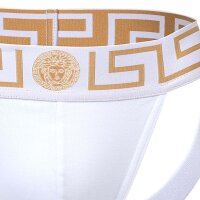 VERSACE Mens Jockstrap - Jocks, Tanga Briefs, Stretch Cotton White XL (X-Large)