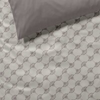 JOOP! Bettwäsche 2 teilig - Cornflower Double, Comfort-Satin, Baumwolle, Jacquard Taupe 155x220cm