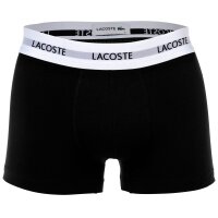 LACOSTE mens boxer shorts, 3-pack - trunks, cotton stretch, logo waistband Black/White/Grey M (Medium)